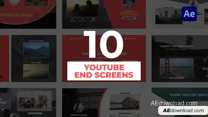 YouTube End Screens broadcast-packages template preview