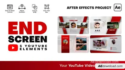 YouTube End Screens broadcast-packages template preview