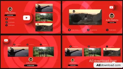 Youtube End Screens Pack V2 broadcast-packages template preview