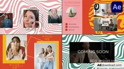 Youtube Endscreens for After Effects Openers template preview