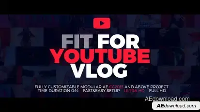 Youtube fast intro 2 Video Displays template preview