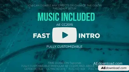 Youtube Fast Intro Video Displays template preview