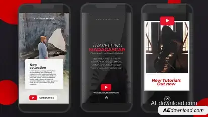 YouTube Instagram Stories Openers template preview