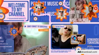 Youtube Intro Video Displays template preview