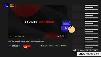 YouTube Like & Subscribe CTA Transition Elements template preview