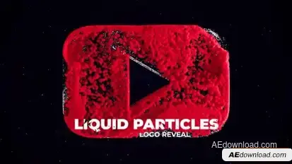 Youtube Liquid Particles Logo Logo Stings template preview