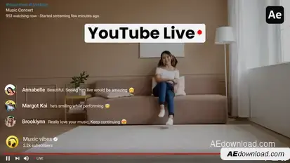 YouTube Live Elements template preview