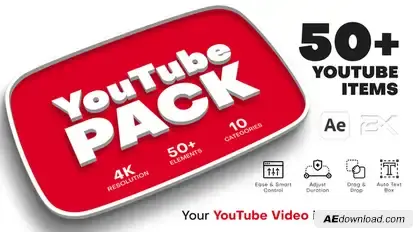 YouTube Pack broadcast-packages template preview