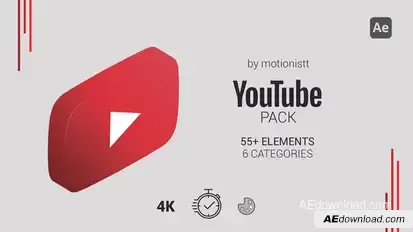 YouTube Pack broadcast-packages template preview
