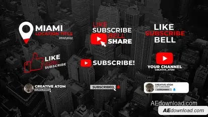 YouTube Pack | AE Elements template preview