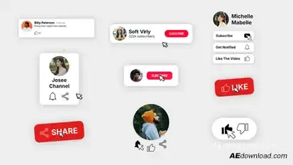 YouTube Pack V2 Elements template preview