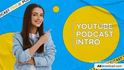 Youtube Podcast Time broadcast-packages template preview