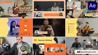 Youtube Scenes Slides for After Effects Openers template preview