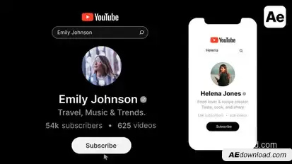 YouTube Search Bar, Profile, Result Elements template preview