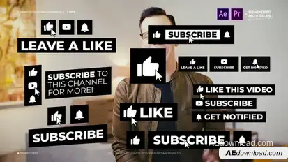 YouTube Subscribe Elements template preview