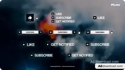 YouTube Subscribe Button Elements template preview