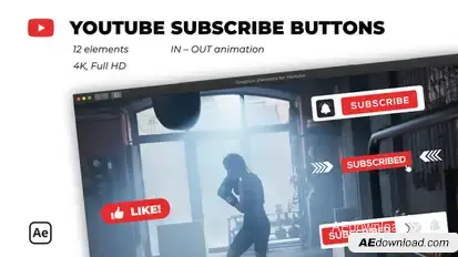 Youtube Subscribe Buttons Elements template preview