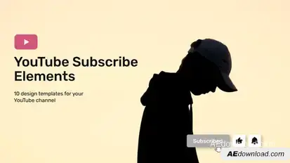 YouTube Subscribe Elements Video Displays template preview