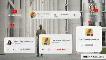 Youtube Subscribe Pack Elements template preview