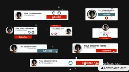 Youtube Subscribe Pack Elements template preview