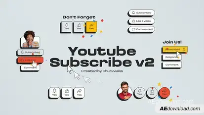 Youtube Subscribe v2 Elements template preview