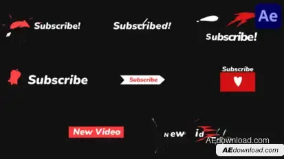 Youtube Subscribers for After Effects Titles template preview