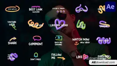 Youtube Titles | After Effects Titles template preview