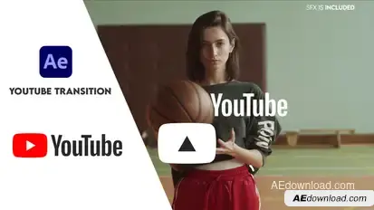 Youtube Transitions pack Elements template preview