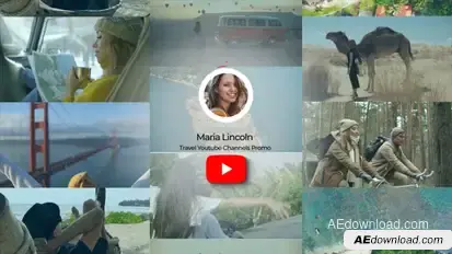 Youtube Travel Channel Intro Product Promo template preview