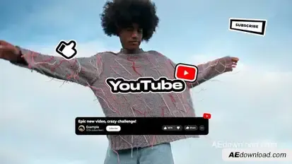 YouTube UI Titles template preview