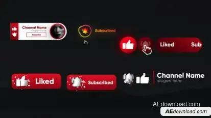 Youtube Unique Subscribe Elements Titles template preview