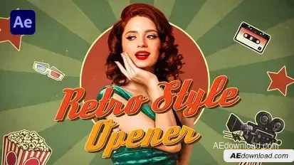 Youtube Vlog Intro | Retro Style Opener | Vintage Style Openers template preview