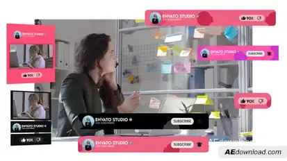 Youtube woman day broadcast-packages template preview