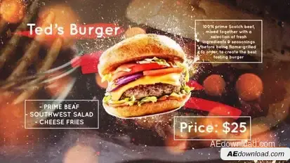 Yummy Food Slideshow Openers template preview