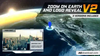 Zoom On Earth And Logo Reveal V2 Openers template preview