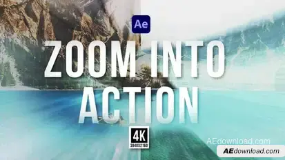 Zoom Shot Titles template preview