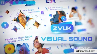 Music Visualizer Pack – 3D Waveform Promo for Singles, Albums & Podcasts, Neon FX & Dynamic Scenes Product Promo template preview