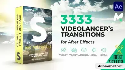 Videolancer's Transitions for After Effects Video Displays template preview