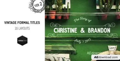 Vintage Formal Titles Video Displays template preview