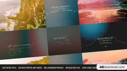 Vintage Memories Video Displays template preview