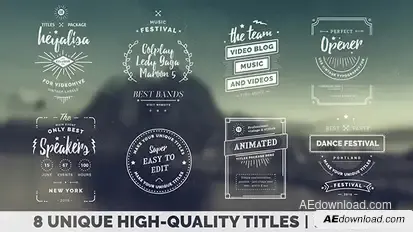 Vintage Titles Video Displays template preview