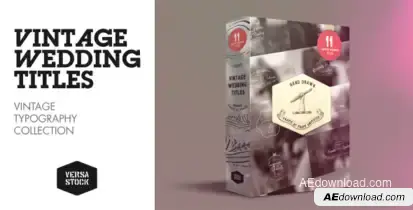 Vintage Wedding Titles Video Displays template preview