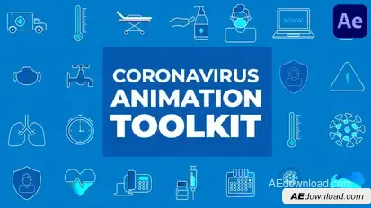 Virus Animation Toolkit for After Effects Video Displays template preview