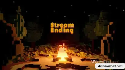 VoxelVerse Stream Logo Kit Premiere Pro template preview