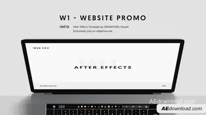 W1 - Website Promo Video Displays template preview