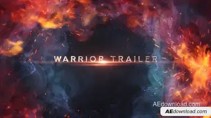 Warrior Trailer Titles Video Displays template preview