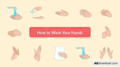 Wash Hands Video Displays template preview