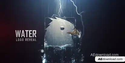 Water Logo Reveal Premiere Pro template preview
