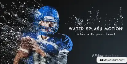 Water Splash Motion Video Displays template preview