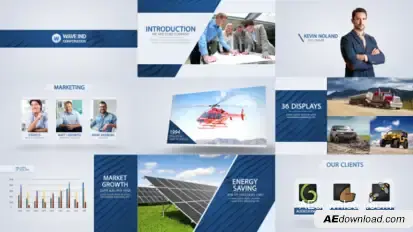 Wave - Corporate Video Package Video Displays template preview